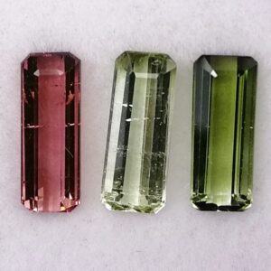 3 Turmalinnas Verde-Rosa 3,37 ct