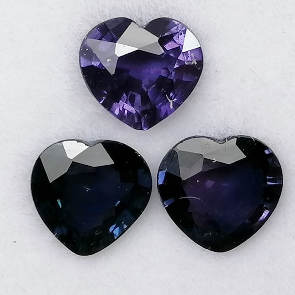3 Zafiros Azules 2,29 ct - Imagen 2