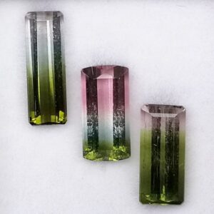 3 Turmalinas Bicolor 3,18 ct