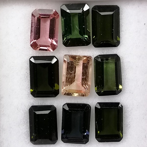 9 Turmalinas Multicolor 5,46 ct