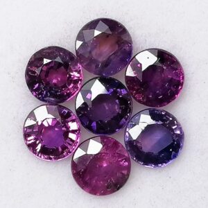 7 Zafiros Multicolor 3,10 ct