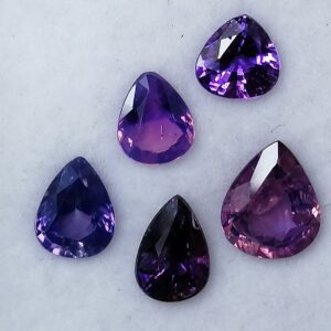 5 Zafiros Multicolor 2,29 ct