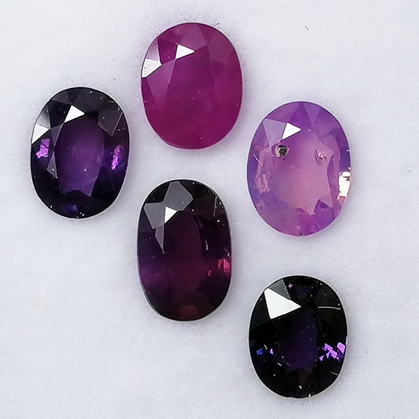 5 Zafiros Multicolor 2,65 ct