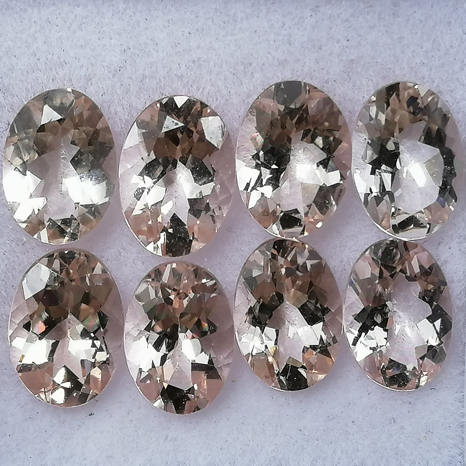 8 Morganitas 5,65 ct