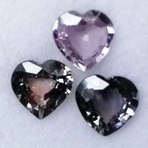 3 Zafiros Multicolor 2,08 ct