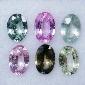 6 Zafiros 2,91 ct Multicolor