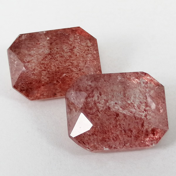 2 Cuarzos de Fresa 14,24 ct Naranja