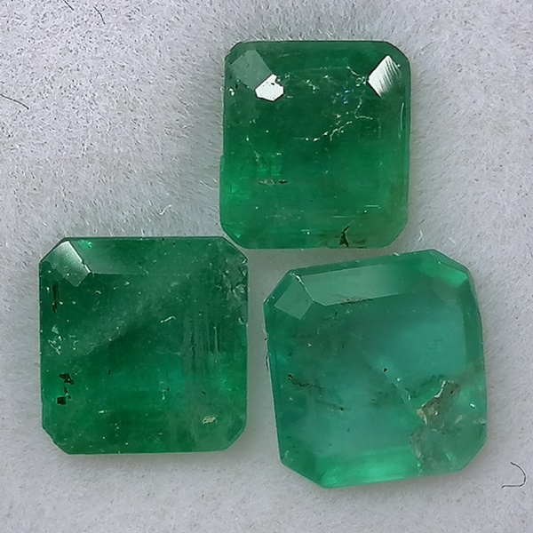3 Esmeraldas 2,86 ct Verdes - Imagen 3