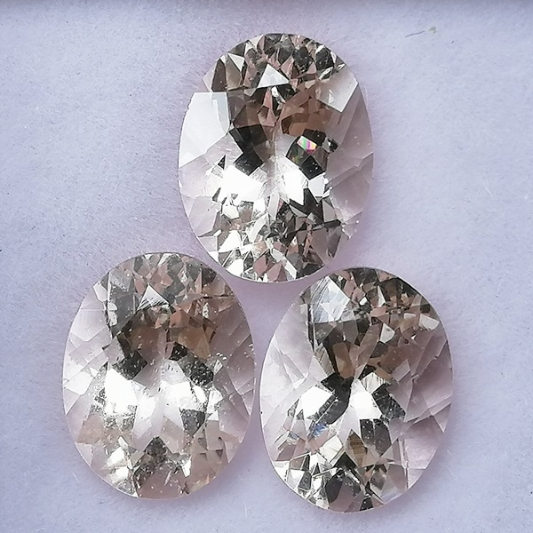 3 Morganitas 5,37 ct Rosa