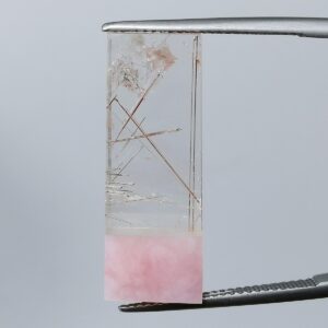 Ópalo rosa/Cuarzo Rutilado - 14,88 ct